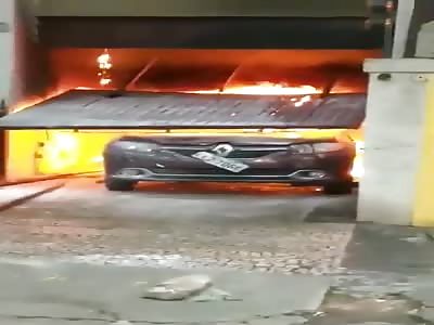 burning car explosions in brazil