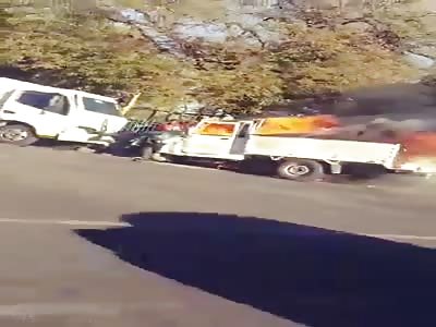 robbery of armored money vehicle in south Africa