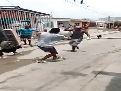 Brazilian Knive street fight 