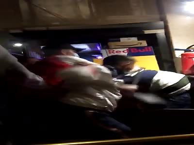 Crazy fight in bar in France 