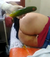Removing Rotten Cucumber from Brazilian Woman Ass