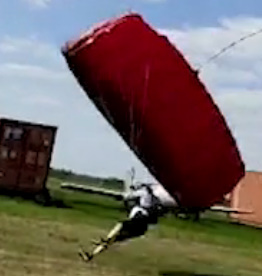 Parachutist Crashes to His Death after Losing Control of His Parachute