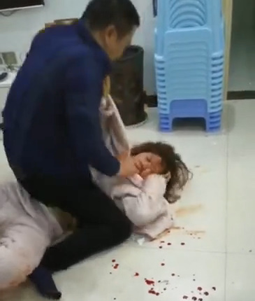 Woman Gets a Bloody Beating from Abusive Husband.