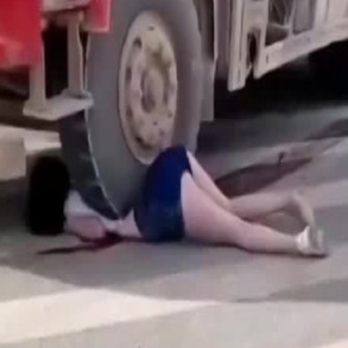 Woman Tragically Crushed Under The Wheel In China