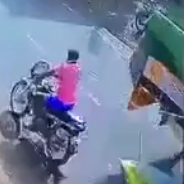Rope Hanging From Truck Snags Biker's Neck in Freak Accident