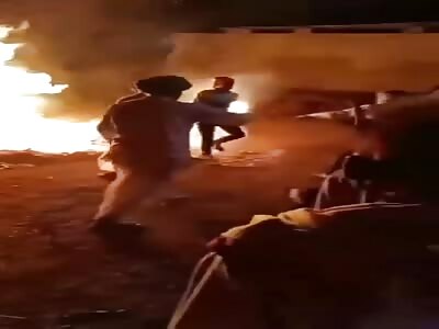 Afghanis man burned alive 