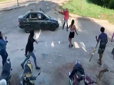 Drunk fight in Colombia 