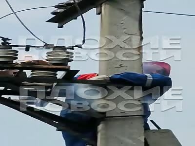 electrician burned to death during the repair of power lines