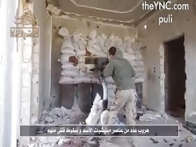 The video of drones shows the rebels killing Assad forces