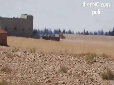 ISIS ATGM strike against Assad BMP in Eastern Aleppo