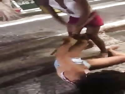 UFC Brazil.. Transvestite attacks Girl