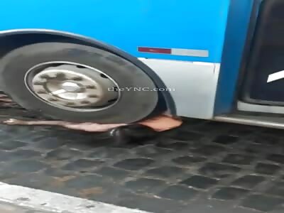 a bad day for woman is crushed by bus