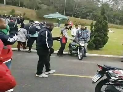 several motorcycles suffer brutal accident