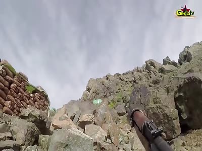Kurd With GoPro Assaults Turkish Position {NO GORE}