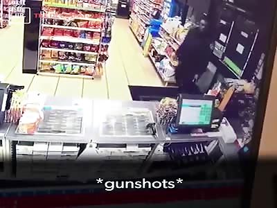 Two Robbers Get Shot (NOT KILLED,unfortunately) By Badass Guard
