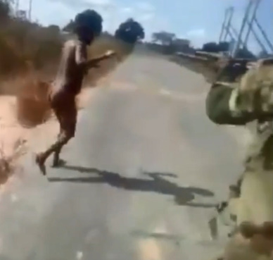 Naked Women Gets Chased Down And Beaten Then Executed With PKM+Ak47s