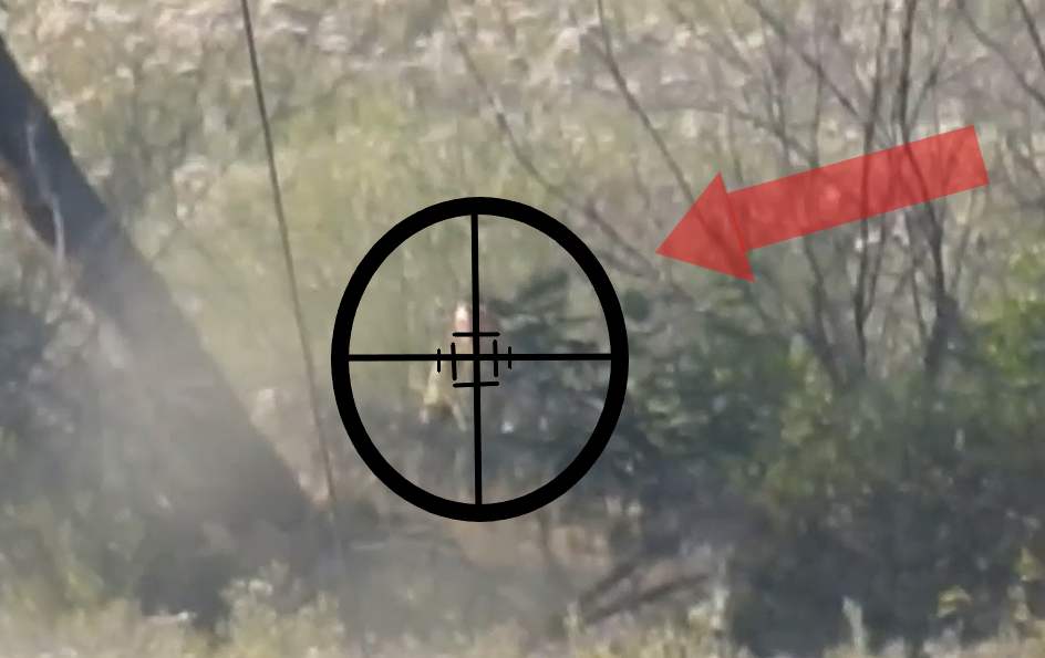 Russian Sniper Kills A Ukrainian Soldier