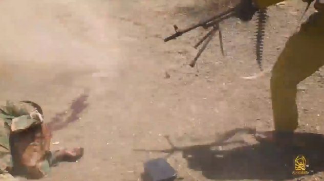 Combat Footage With A Wounded Or Dead Soldier Getting Shot With A PKM