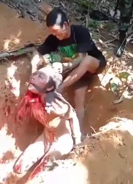 Youth Gets His Throat Cut And Left To Bleed Out In His Shallow Grave