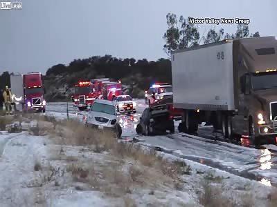 10 injured in pile up crash on 15 freeway on Christmas Day  2