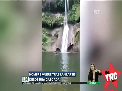 33 year old man  identified as Carlos Augusto PontÃ³n Loayza dies after jumping from waterfall in Ecuador 