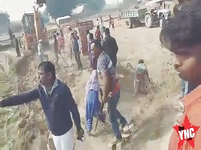 women beaten with sticks by party leader brother in Jaunpur