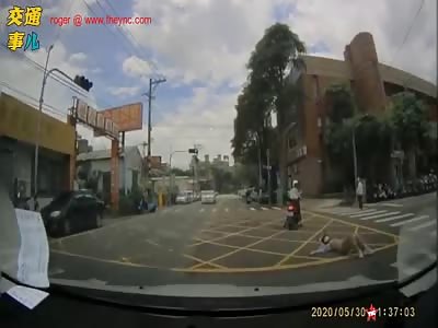 zebra crossing accident in in Guangdong