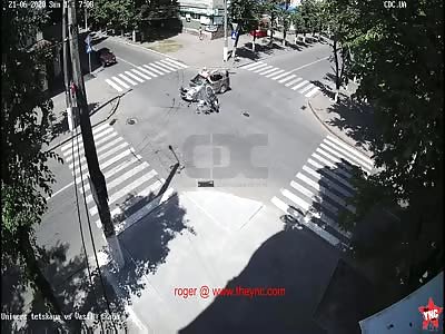 zebra crossing accident in Slovyansk, Ukraine