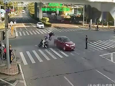 Zebra crossing accident in Chongqing