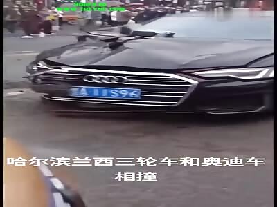 Two people died when woman drove an Audi into them in Lanxi