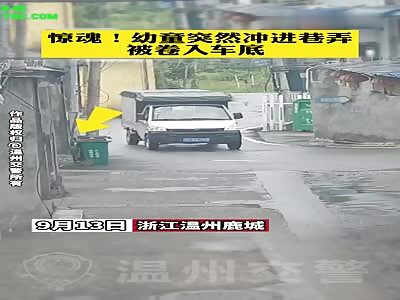 child was run over in Tengqiao 