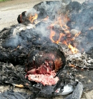 Dude Torched by Rival Gang .. Left Extra Crispy