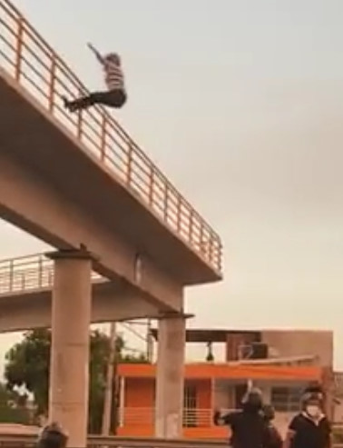 Depressed Girl Leaps off Overpass