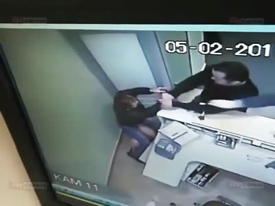 Female Bank Teller Stabbed by Crazed Man in Russia