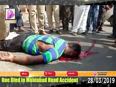 Unpleasant Death : One Died in Moinabad Road Accident