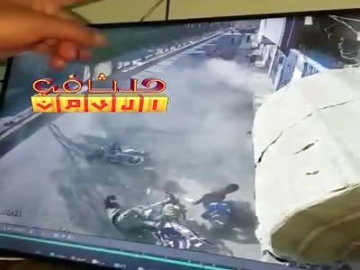 Damn... Several Bikers Wrecked by Car (Several Angles)