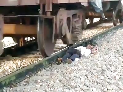 Dead man on the train tracks