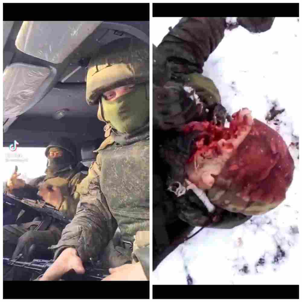 Russian Soldier Corpse with Face Blown Off (Full)
