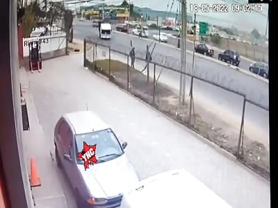 Truck loses control due to failure