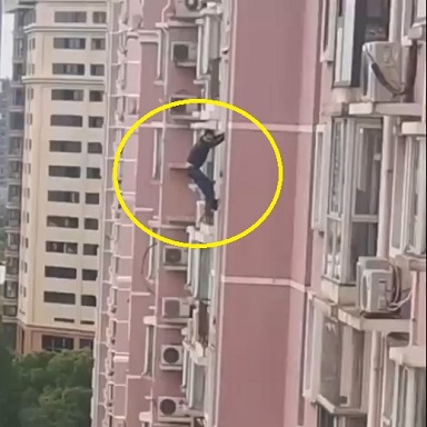 Crazy Man Performs Nice Landing