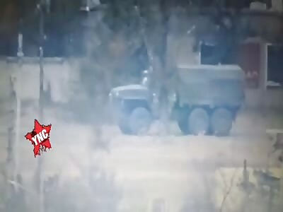 Ukrainian attack with missile launcher