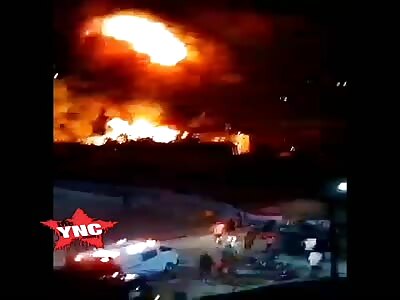 Strong gas explosion in Colombia
