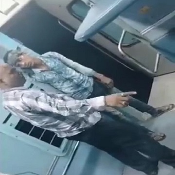Train Passenger Pushes off Another Man from a Moving Train