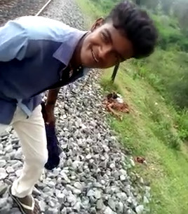 Classic in india, you get up and take selfies with the dead