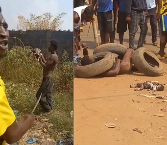 Mentally Ill Ritualist Caught With Dead Child At The Cemetery And Lynched By Cruel Mob