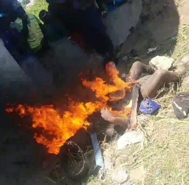 Mad Woman Caught With Three AK-47 Rifles Burnt To Death