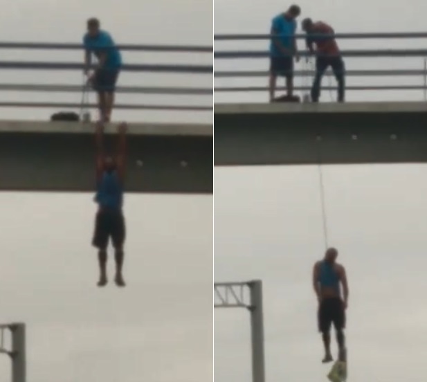 Rescue Of Crazy Suicider Goes Perfectly Wrong