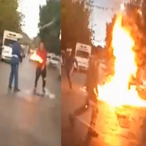 Man Drenches Himself In Gasoline And Self Immolates
