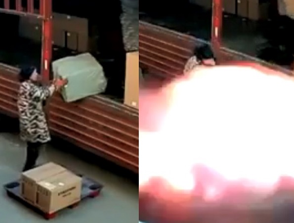 Fireworks Package Blows Up In Worker's Face Killing Him Instantly {Instant Death}