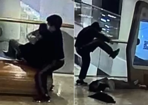 Violent Attack on Elderly Man at Shopping Centre In Hong Kong